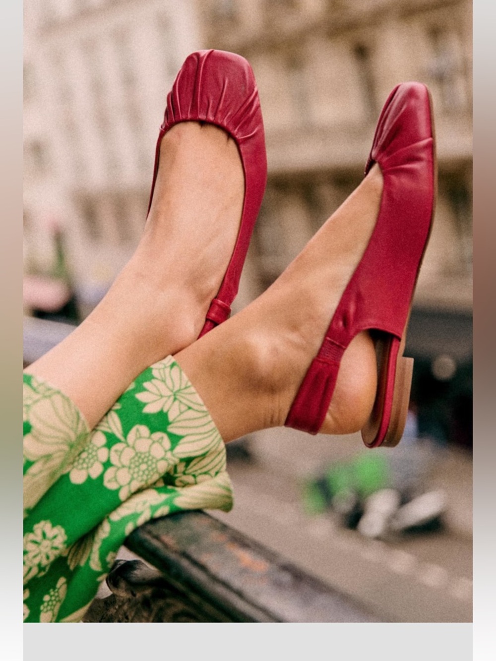 Sézane Peony Slingback Ballet Flats